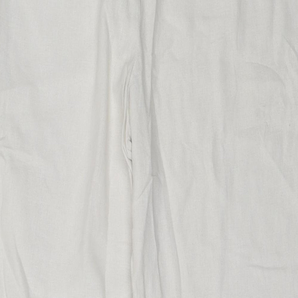 Ellie Louis Womens White   Trousers  Size 12 L22 in