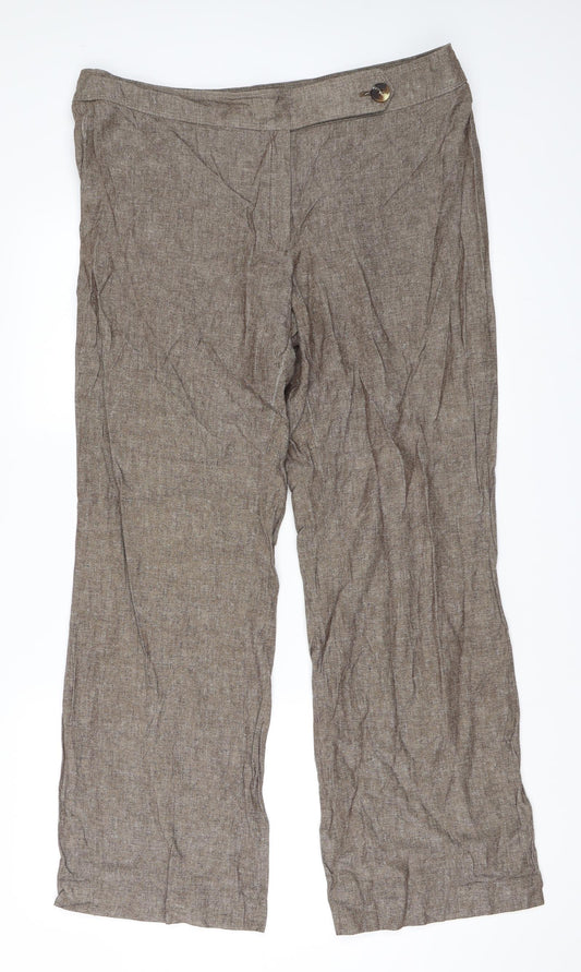 AMARANTO Womens Brown   Trousers  Size 16 L31 in