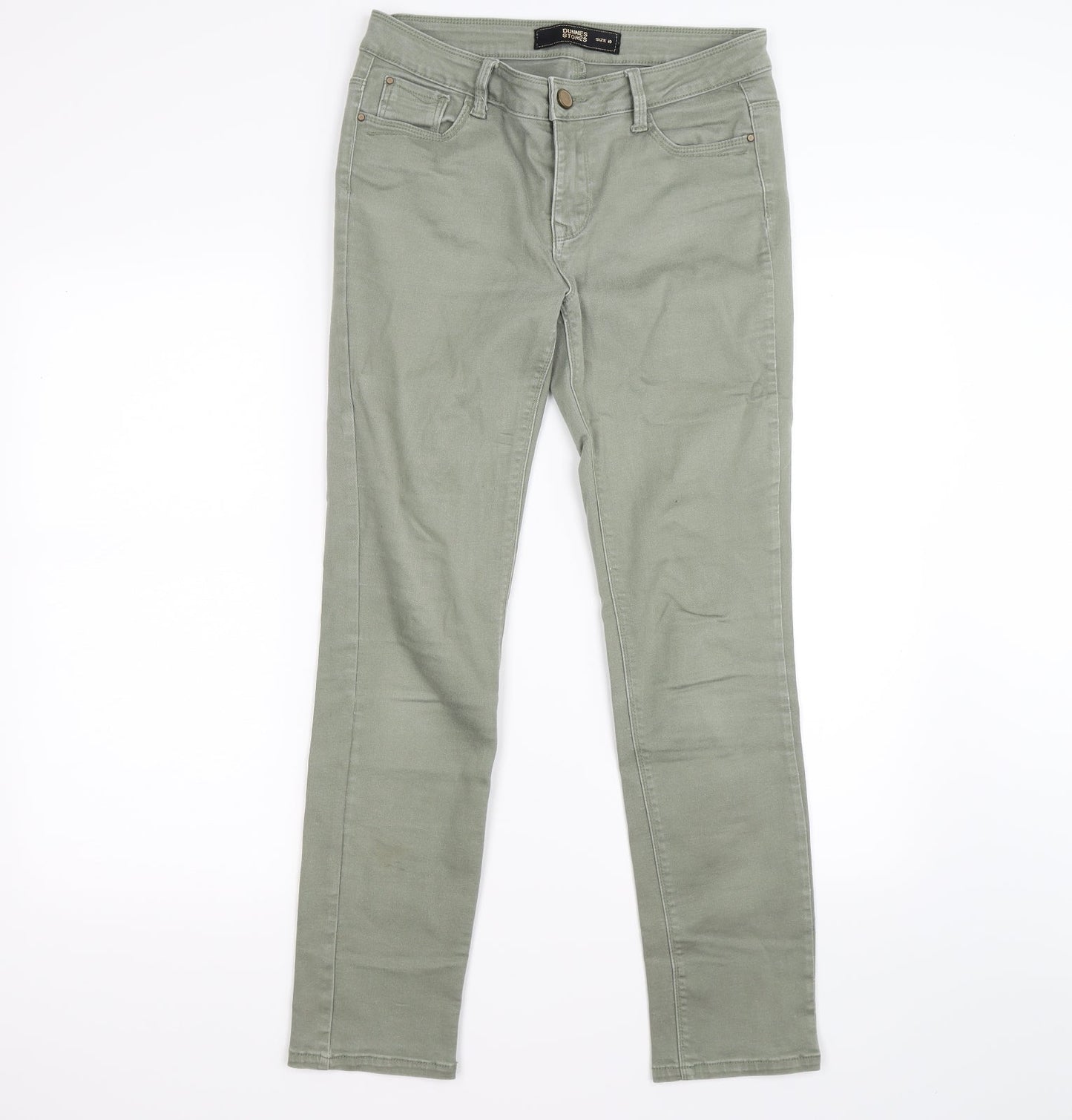 dunned Womens Green  Denim Skinny Jeans Size 10 L27 in