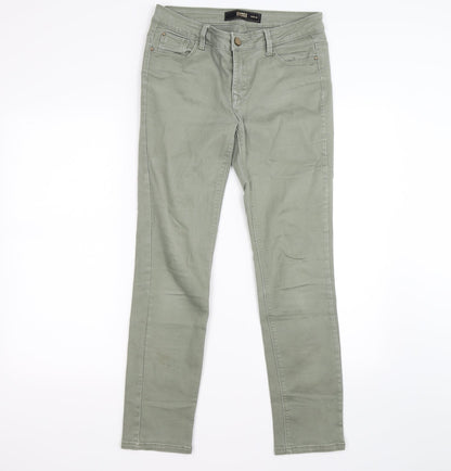 dunned Womens Green  Denim Skinny Jeans Size 10 L27 in