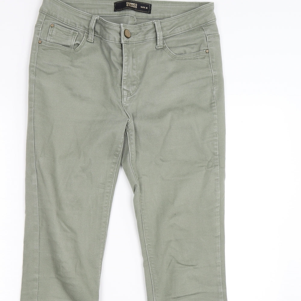 dunned Womens Green  Denim Skinny Jeans Size 10 L27 in