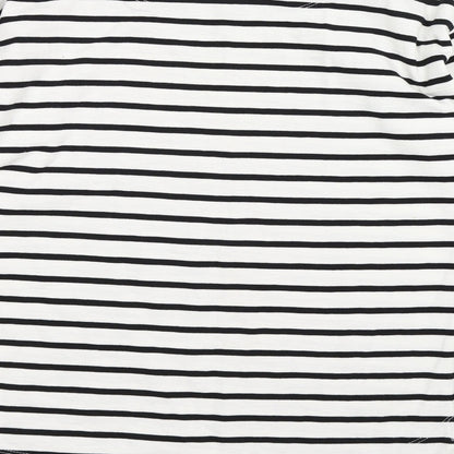 NEXT Womens White Striped  Pullover Jumper Size 8