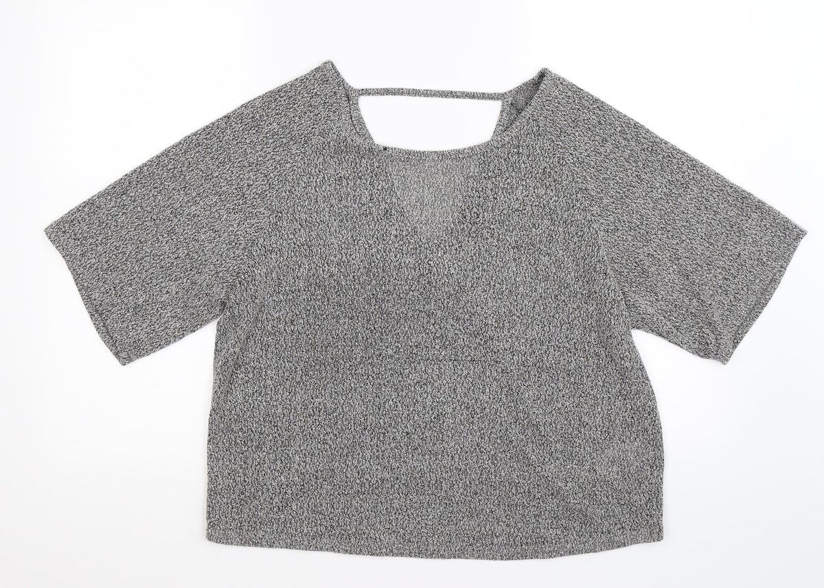 New Look Womens Grey  Knit Pullover Jumper Size 10