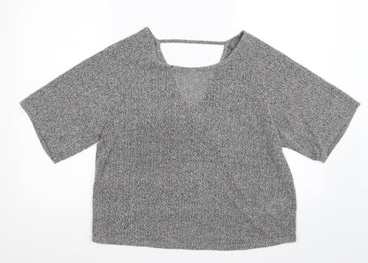 New Look Womens Grey  Knit Pullover Jumper Size 10