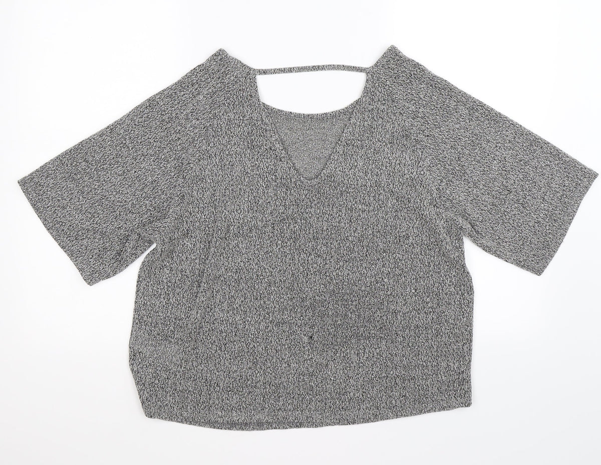 New Look Womens Grey  Knit Pullover Jumper Size 10