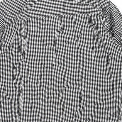 M&Co Boys Black Check  Basic Button-Up Size 6-7 Years