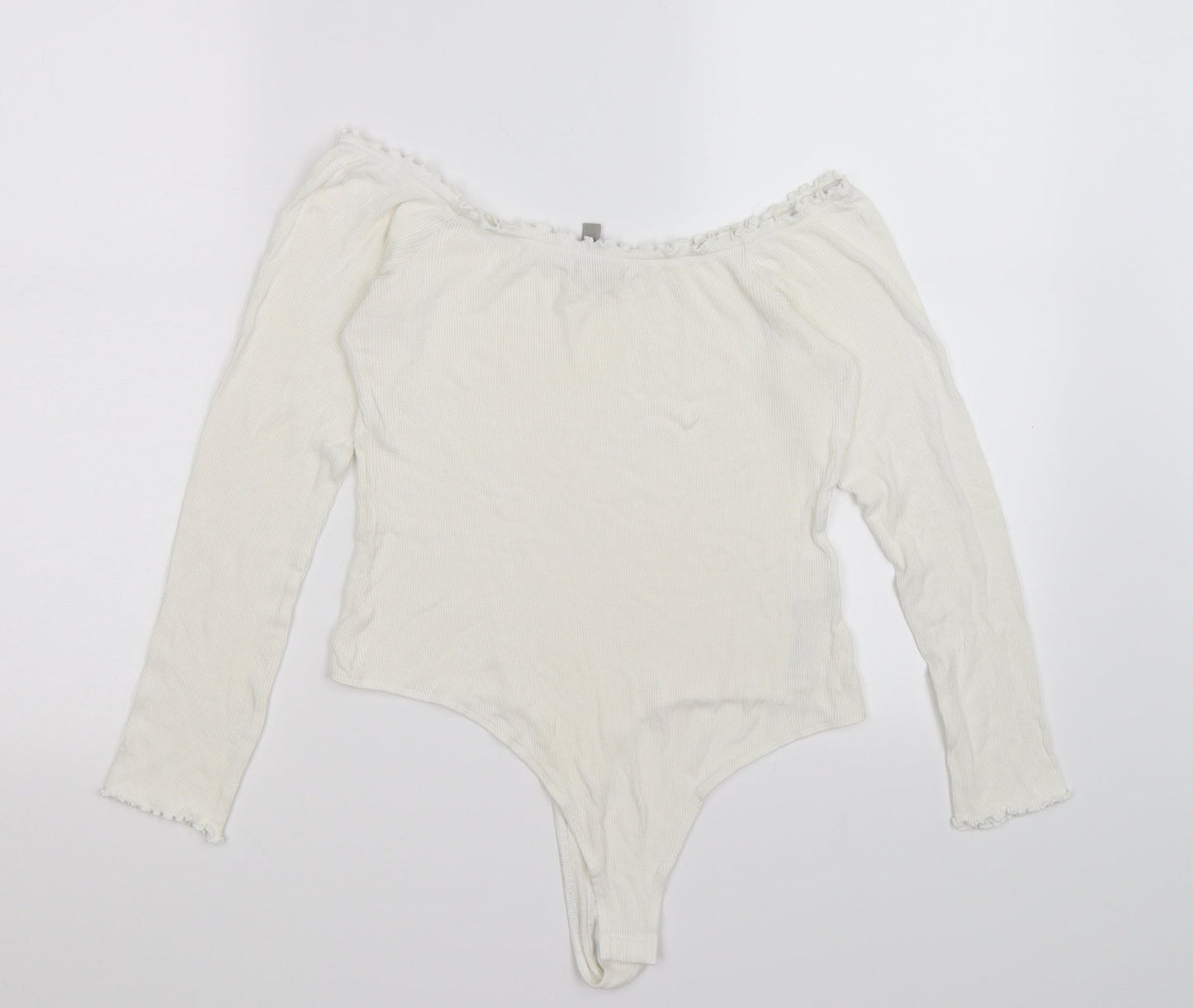 Womens UK Size 10 ASOS One-Piece White Bodysuit