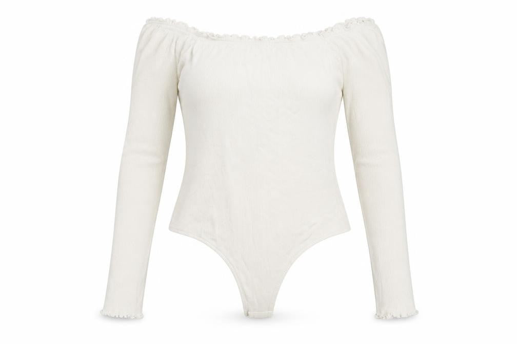 Womens UK Size 10 ASOS One-Piece White Bodysuit