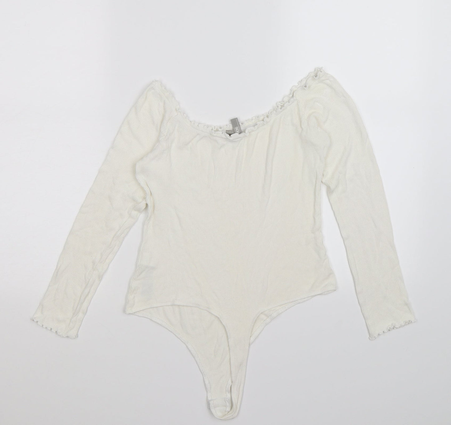 Womens UK Size 10 ASOS One-Piece White Bodysuit