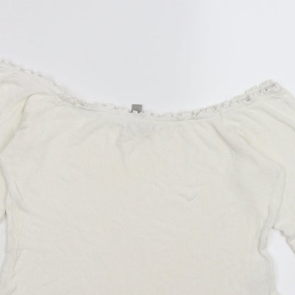 Womens UK Size 10 ASOS One-Piece White Bodysuit