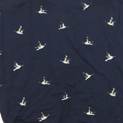 F&F Womens Blue   Basic T-Shirt Size 8  - Bird print