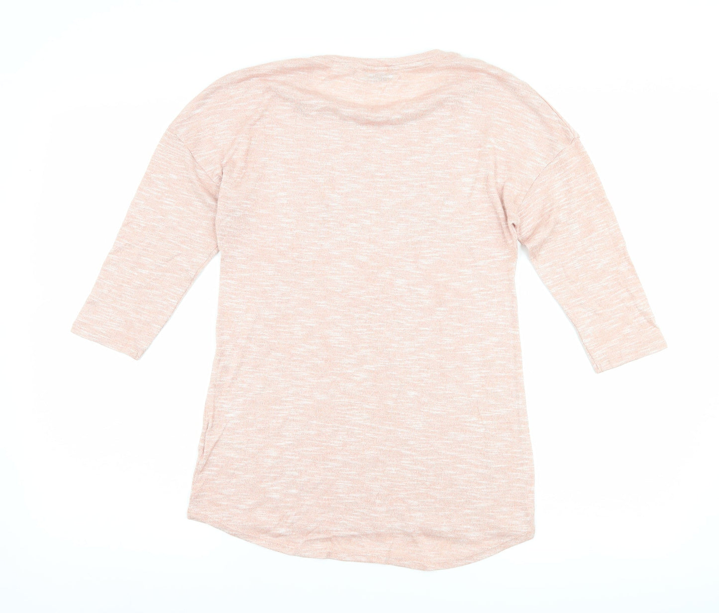 Womens UK Size 8 Papaya Pink Basic T-Shirt