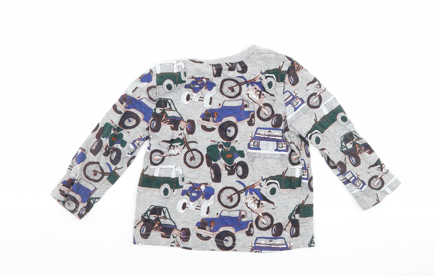 F&F Boys Grey   Basic T-Shirt Size 2-3 Years  - cars