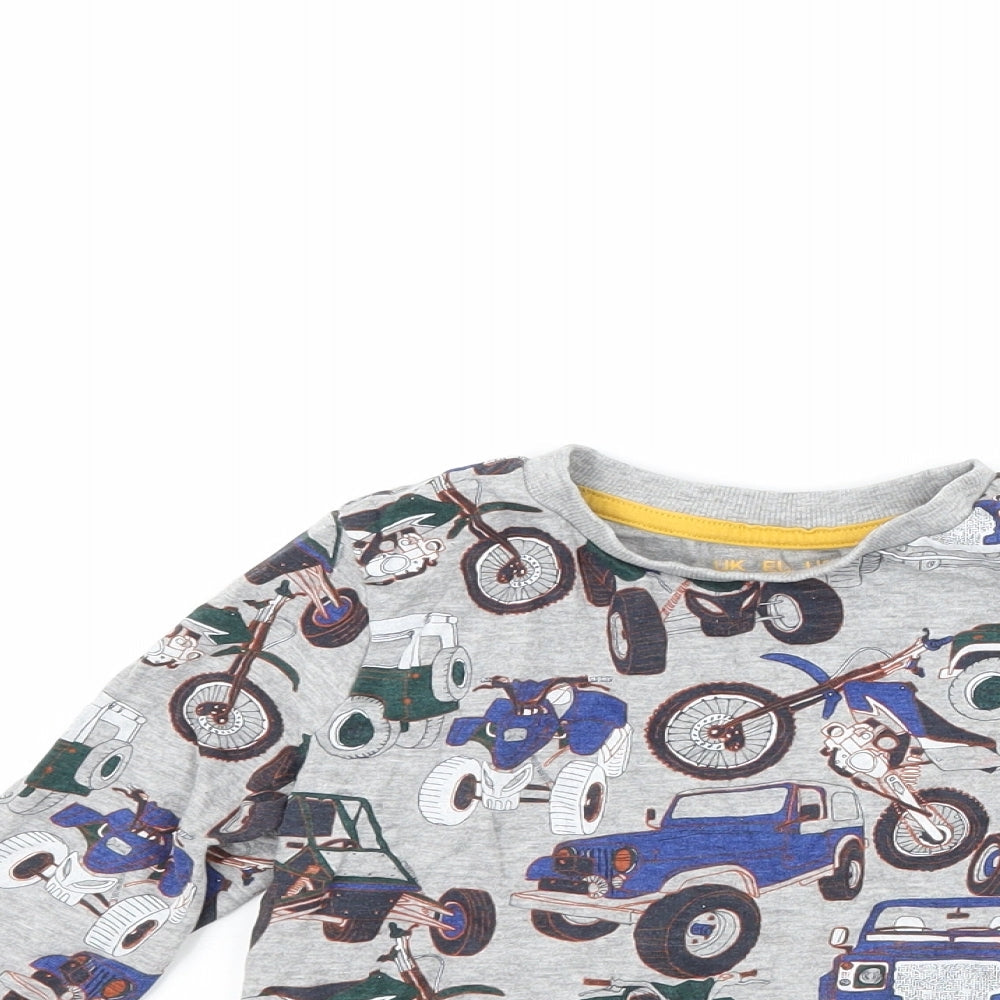 F&F Boys Grey   Basic T-Shirt Size 2-3 Years  - cars