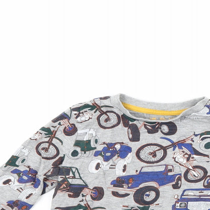 F&F Boys Grey   Basic T-Shirt Size 2-3 Years  - cars