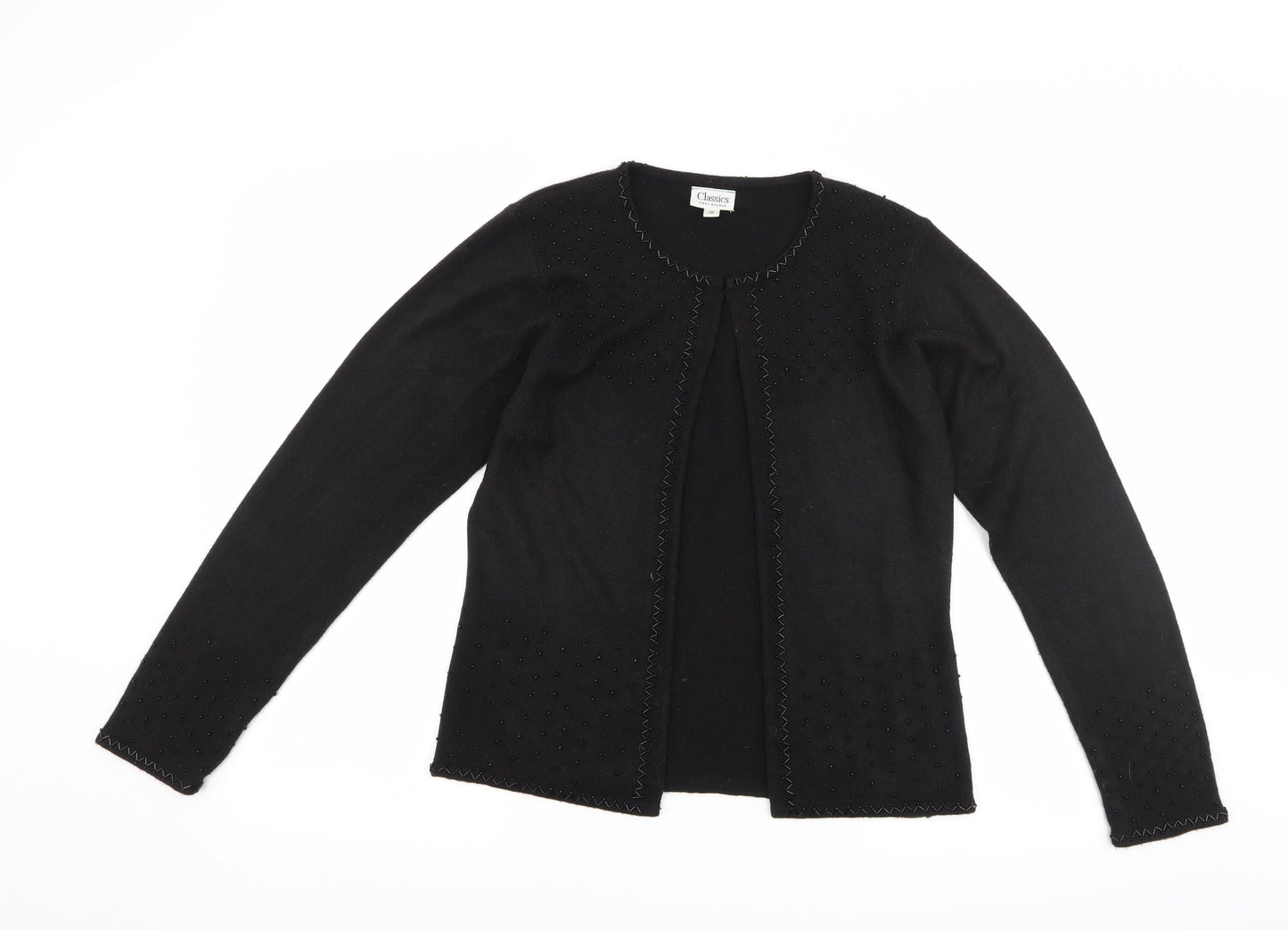 Classics Womens Black   Cardigan Jumper Size S