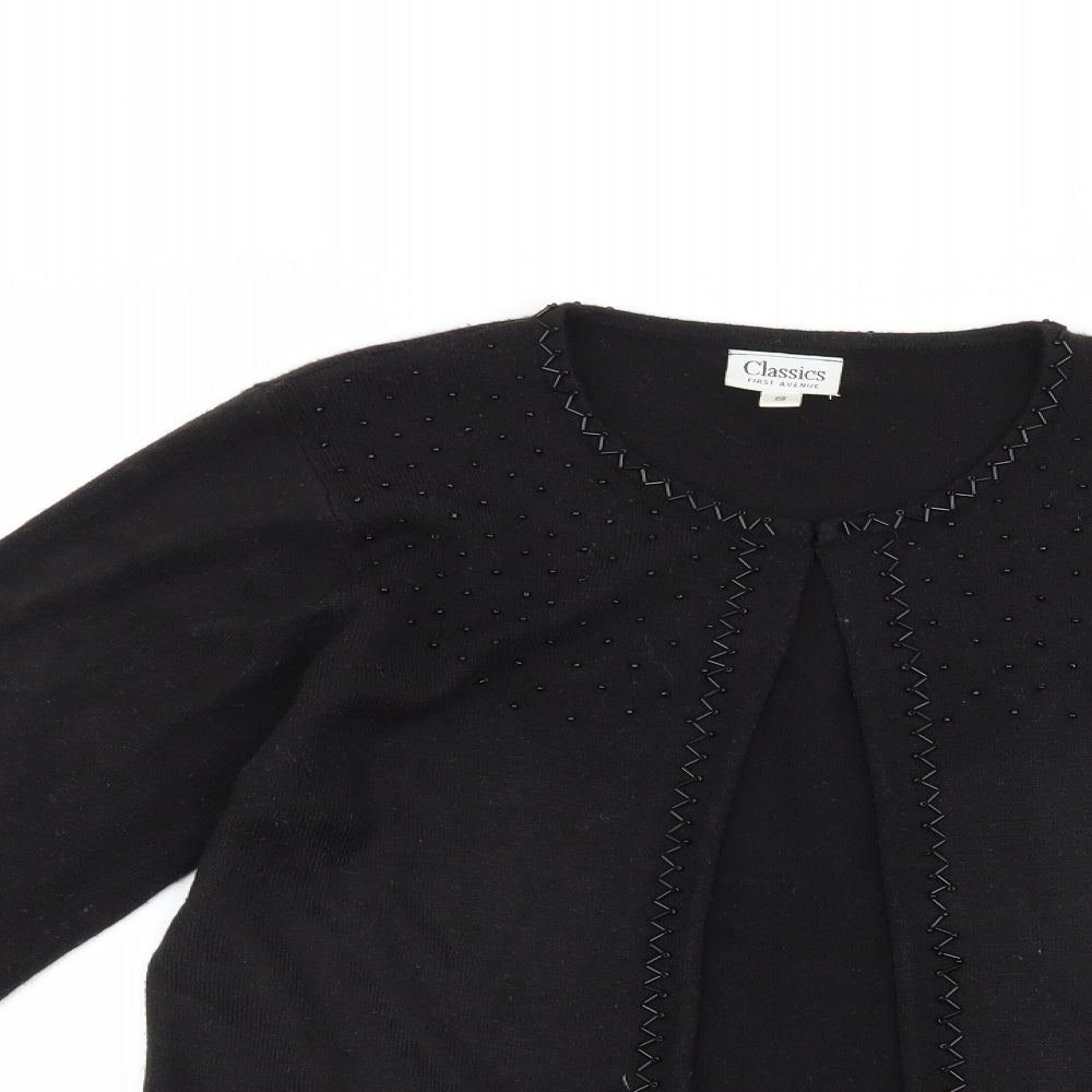 Classics Womens Black   Cardigan Jumper Size S