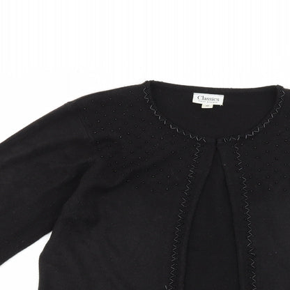 Classics Womens Black   Cardigan Jumper Size S