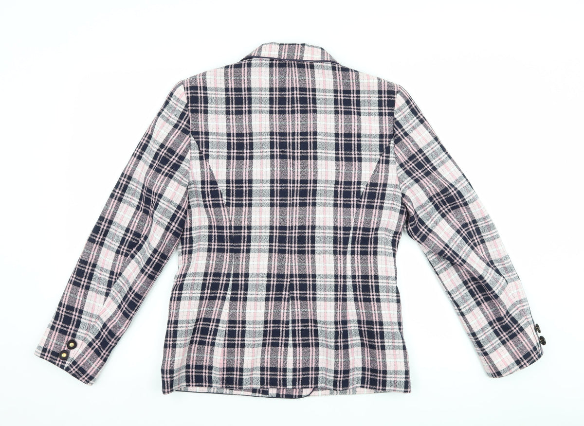 Spice Womens Pink Check  Jacket Suit Jacket Size 10