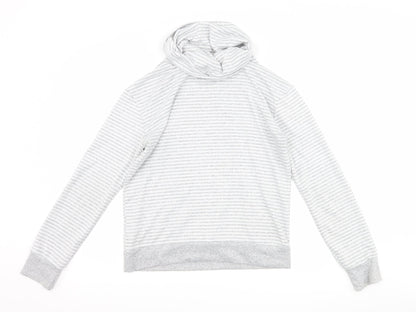 Primark Womens Grey Striped  Pullover Sweatshirt Size XS  - Lounge Wear
