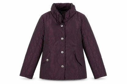 Bassini Womens Purple   Quilted Coat Size M