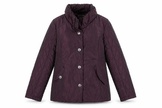 Bassini Womens Purple   Quilted Coat Size M