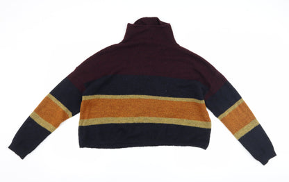 New Look Womens Blue Striped  Pullover Jumper Size L