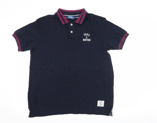 Fred & Boston Mens Blue    Polo Size XL