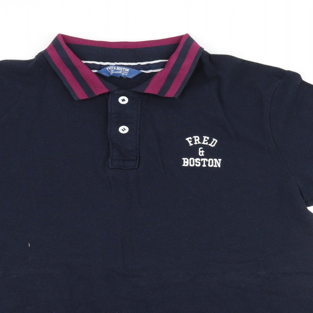 Fred & Boston Mens Blue    Polo Size XL