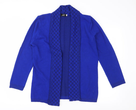 ME Womens Blue  Knit Cardigan Jumper Size M