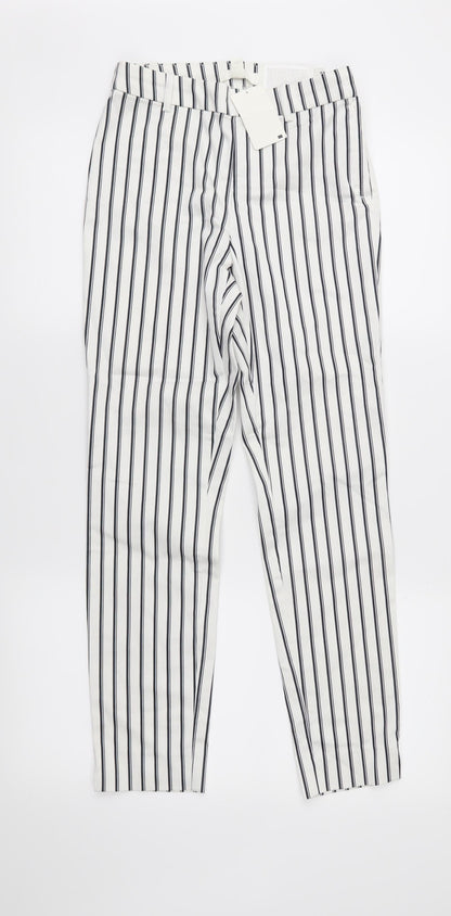 Womens UK Size 6 H&M Regular Fit  White Trousers