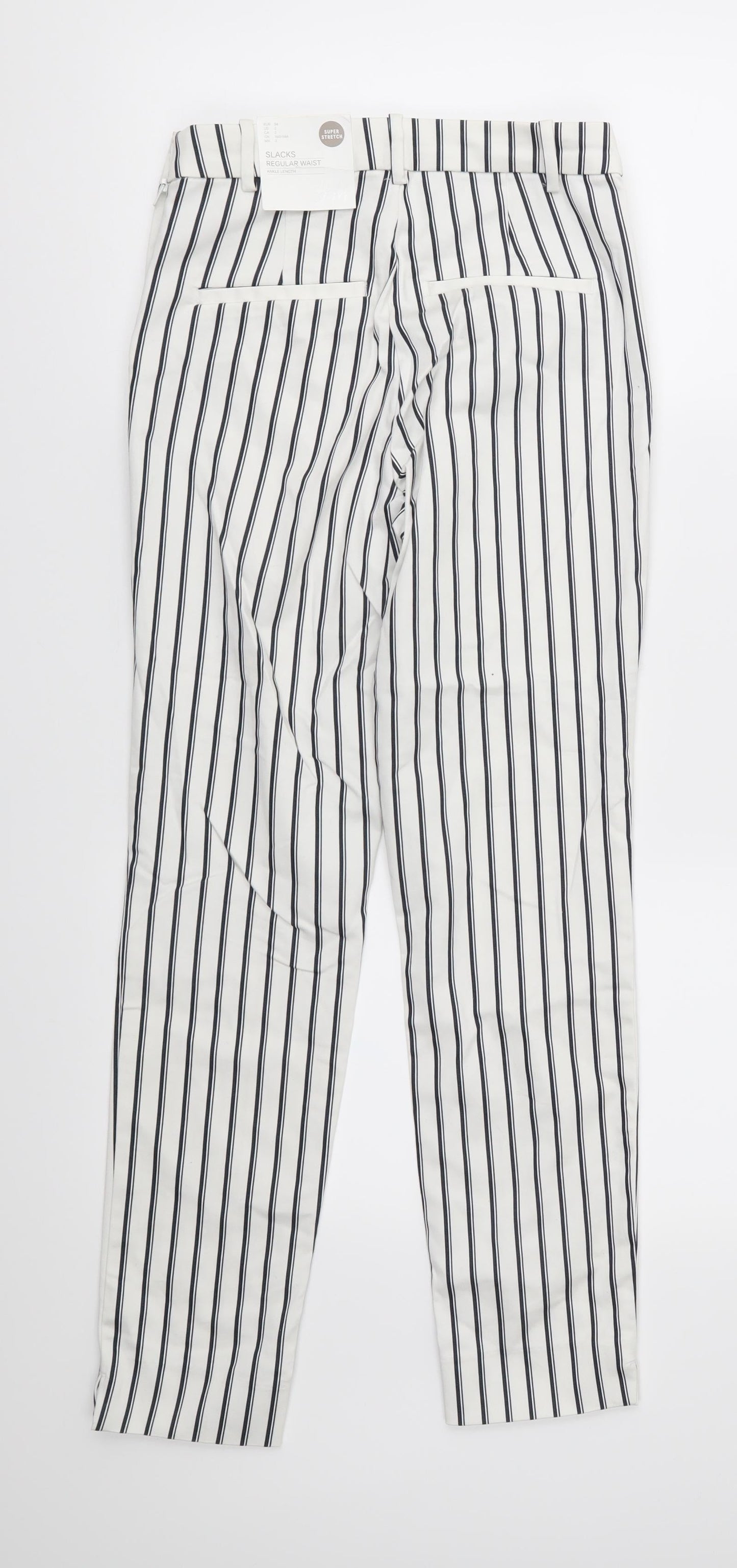 Womens UK Size 6 H&M Regular Fit  White Trousers