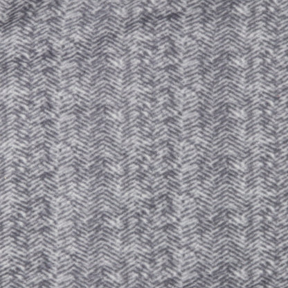 Anne De Lancay Womens Grey Herringbone Fleece Jacket Coat Size L
