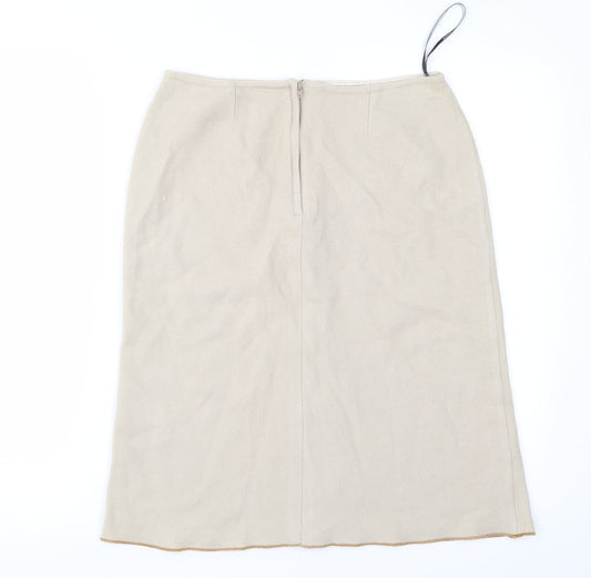 Womens UK Size 8 Topshop Straight & Pencil Flannel Skirt