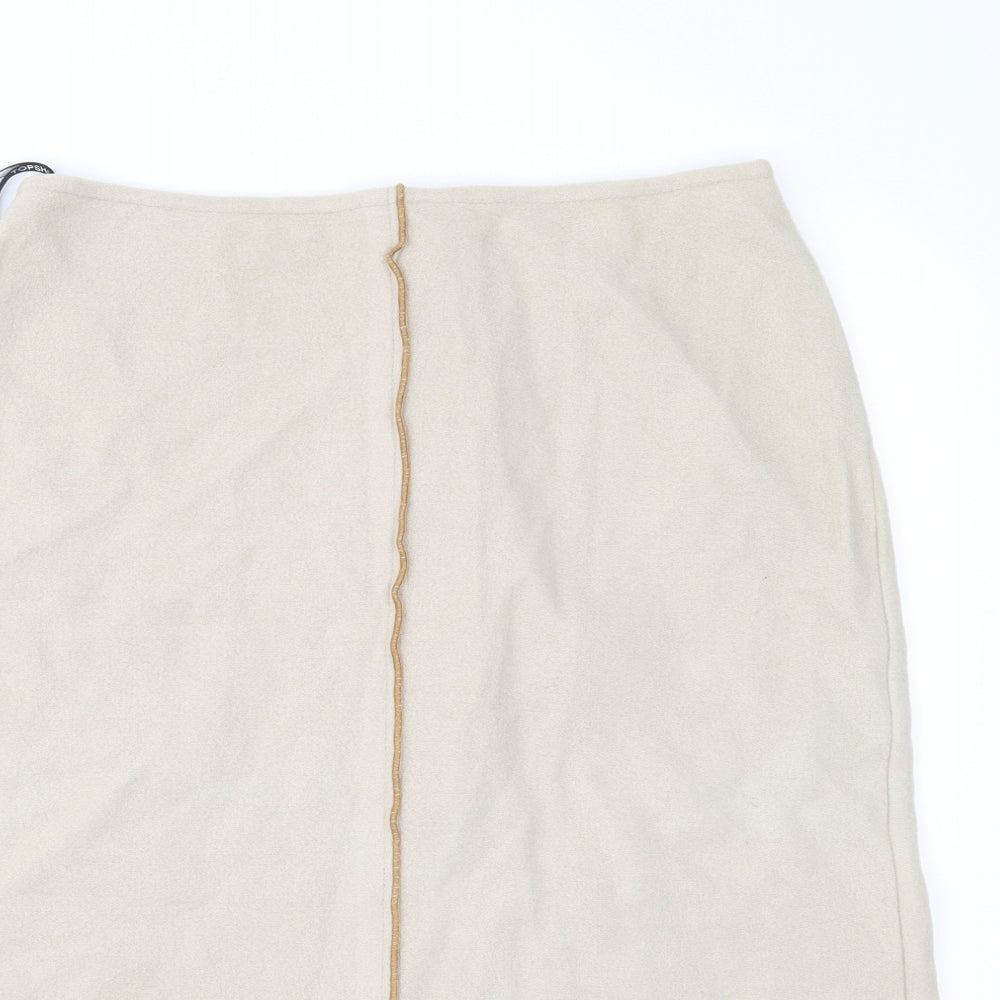 Womens UK Size 8 Topshop Straight & Pencil Flannel Skirt
