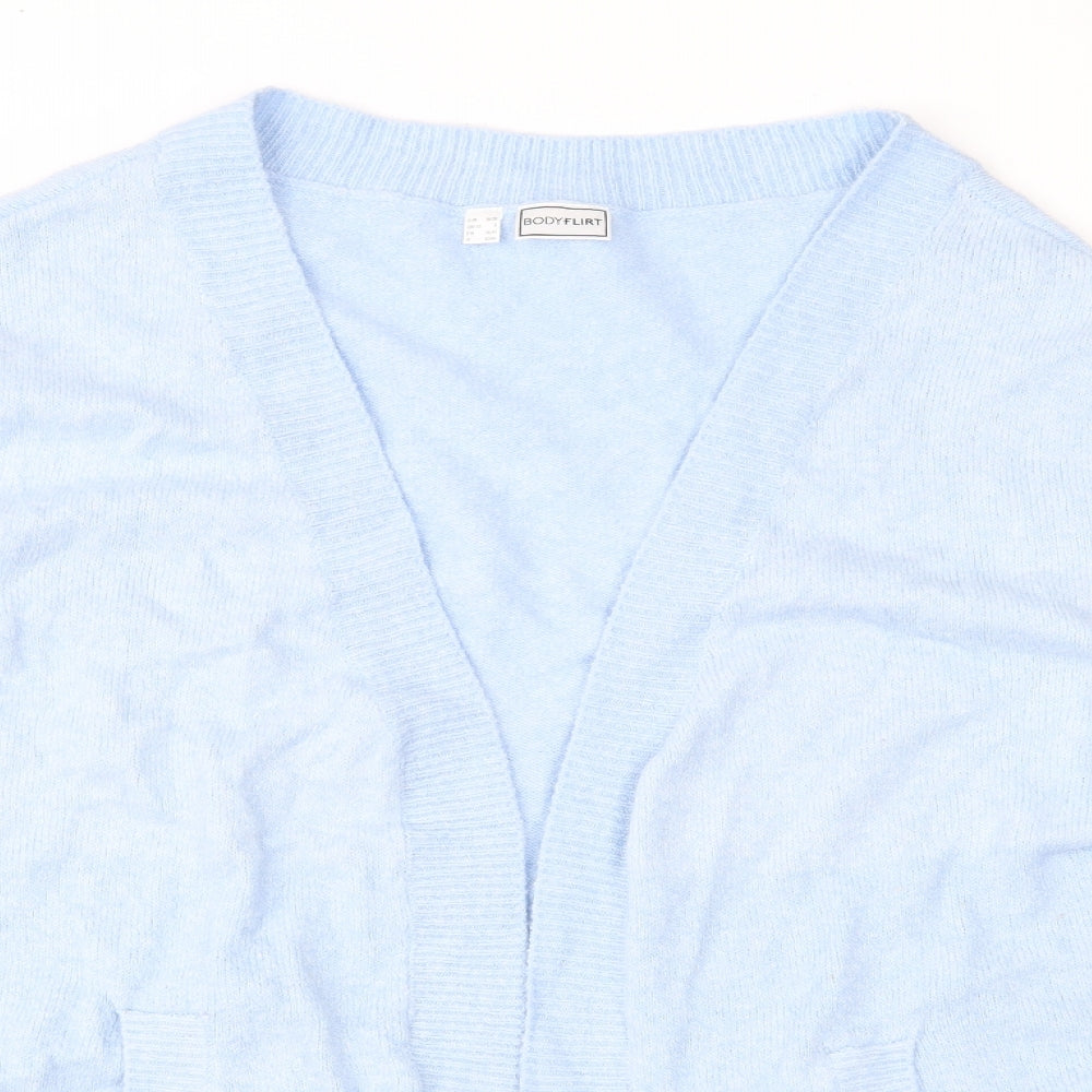 Body Flirt Womens Blue  Knit Cardigan Jumper Size S