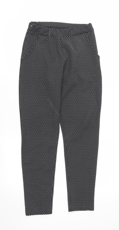 Womens UK Size 10 Preworn Regular Fit  Black Trousers