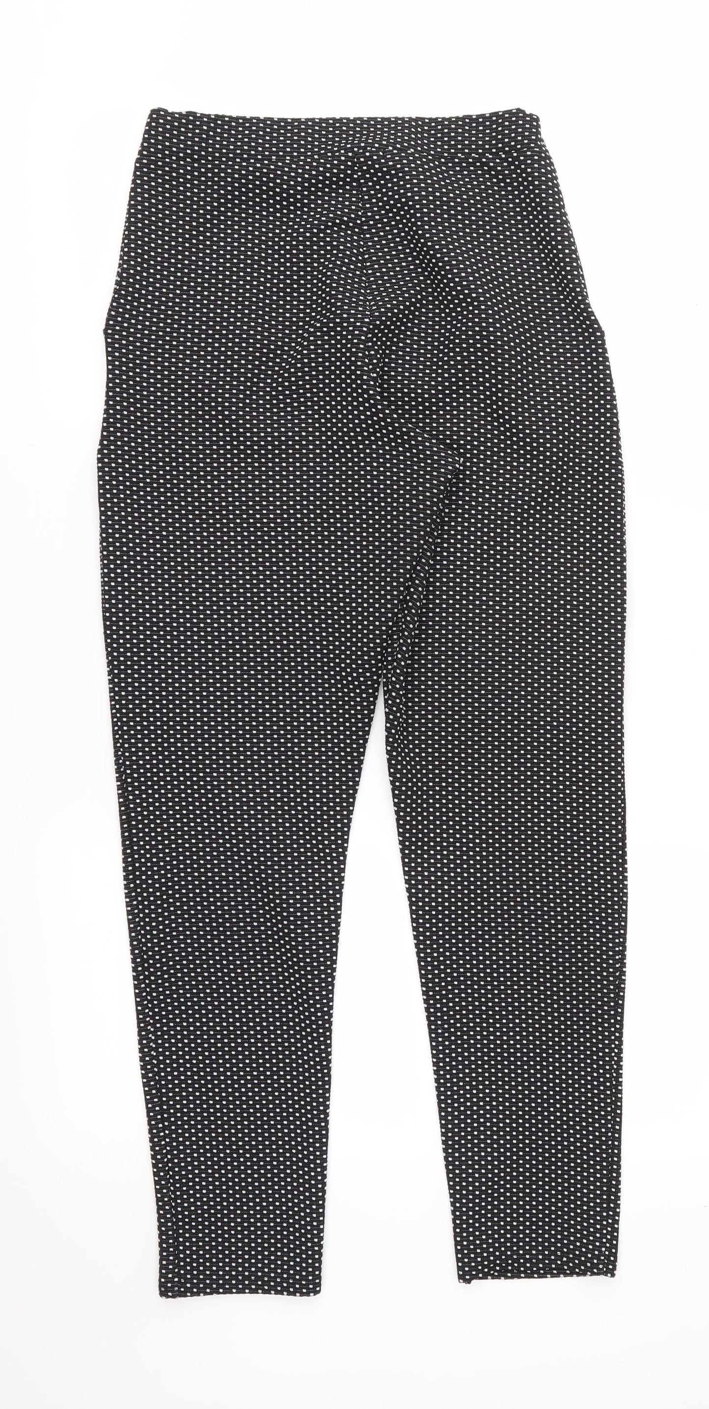 Womens UK Size 10 Preworn Regular Fit  Black Trousers