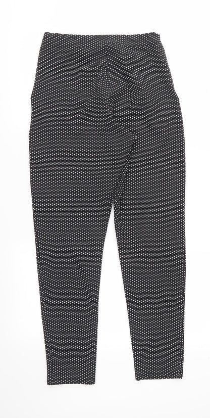Womens UK Size 10 Preworn Regular Fit  Black Trousers
