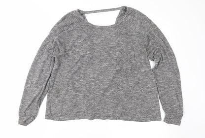 Womens UK Size 12 Atmosphere Grey Basic Blouse