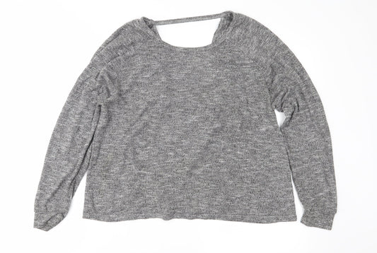 Womens UK Size 12 Atmosphere Grey Basic Blouse