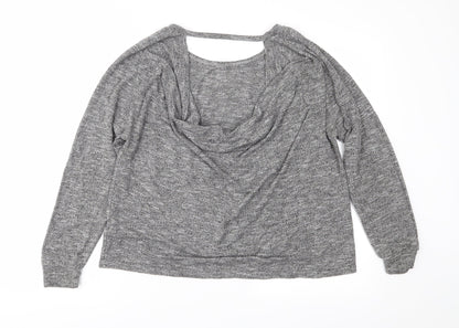 Womens UK Size 12 Atmosphere Grey Basic Blouse
