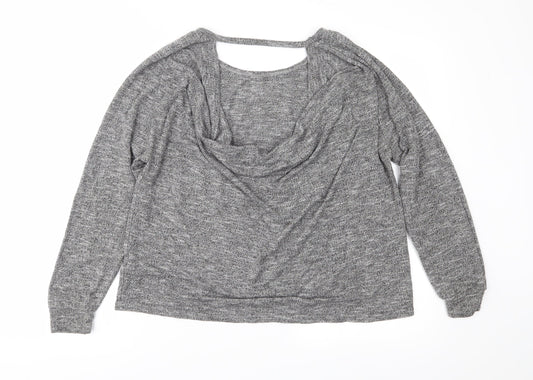 Womens UK Size 12 Atmosphere Grey Basic Blouse