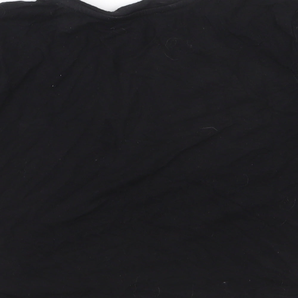 New Look Girls Black  Jersey Cropped T-Shirt Size 9 Years