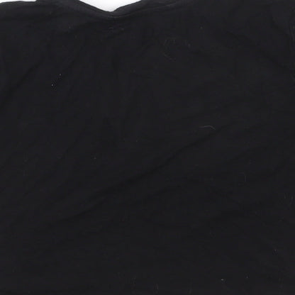 New Look Girls Black  Jersey Cropped T-Shirt Size 9 Years