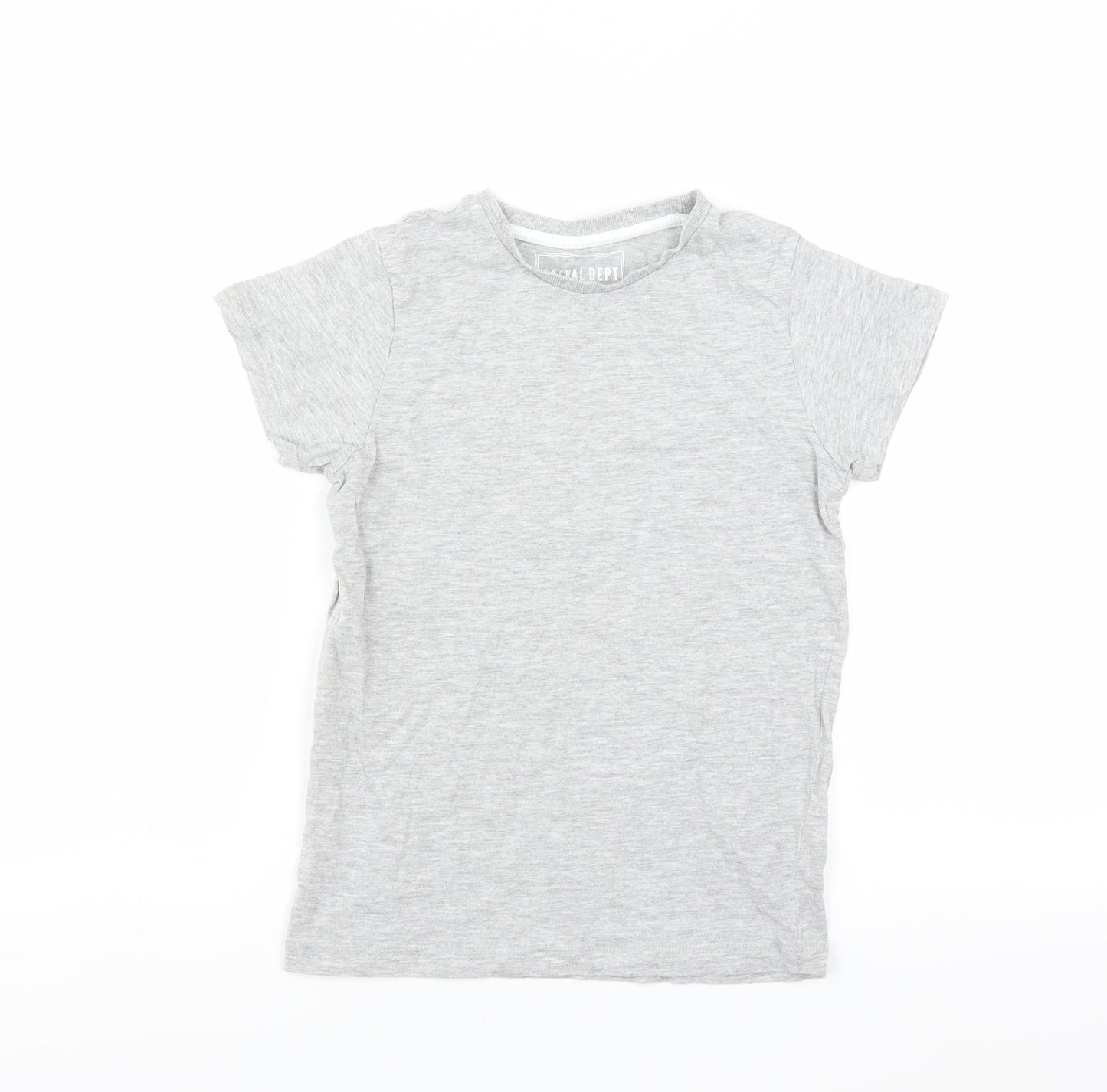Matalan Boys Grey   Basic T-Shirt Size 8 Years