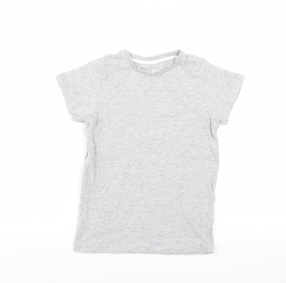 Matalan Boys Grey   Basic T-Shirt Size 8 Years