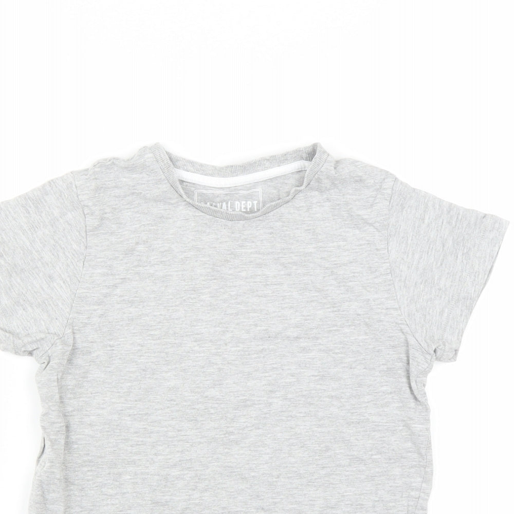 Matalan Boys Grey   Basic T-Shirt Size 8 Years