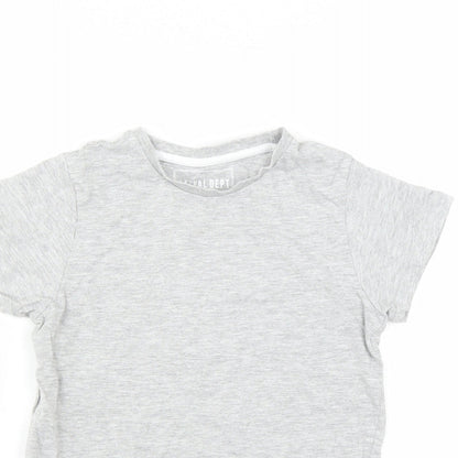 Matalan Boys Grey   Basic T-Shirt Size 8 Years
