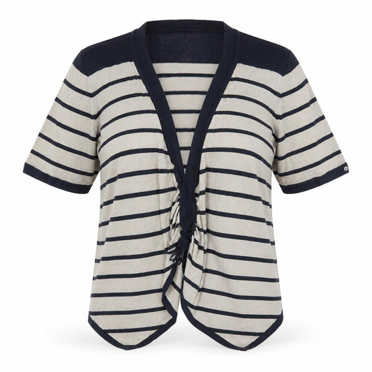 Precis Womens Beige Striped  Cardigan Jumper Size XL